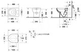 Duravit DuraStyle Basic - Stojace WC so sedadlom SoftClose, zadný odpad, Rimless, alpská biela