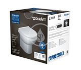 Duravit DuraStyle Basic - Stojace WC so sedadlom SoftClose, zadný odpad, Rimless, alpská biela