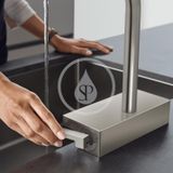 Hansgrohe M81 - Drezová batéria Aquno Select s výsuvnou spŕškou a plochým sprchovým prúdom, sBox, vzhľad nehrdzavejúcej ocele