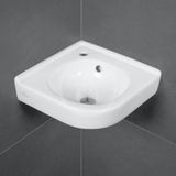 Villeroy &amp; Boch O.novo - Umývadielko rohové 32x32 cm, s prepadom, 1 otvor na batériu, alpská biela