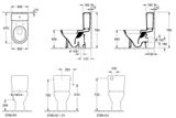 Villeroy &amp; Boch O.novo - WC kombi misa, spodný odpad, alpská biela