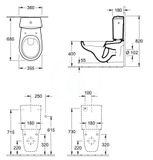 Villeroy &amp; Boch O.novo - Závesná WC kombi misa, zadný odpad, alpská biela