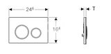 Geberit Sigma21 - Ovládacie tlačidlo na 2 množstvá splachovania, orech americký/čierny chróm