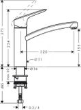 Hansgrohe M31 - Drezová batéria Logis, EcoSmart, chróm