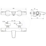 Ideal Standard CeraTherm - Termostatická vaňová batéria T50, chróm