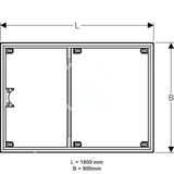 Geberit Setaplano - Inštalačný rám Geberit na sprchovú vaničku Setaplano, nad 1000 mm