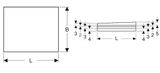 Geberit Príslušenstvo - Sprchová doska 1200x1000 mm, umožňujúca obloženie, so spádom do L