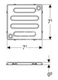 Geberit Príslušenstvo - Nerezový rošt na podlahový vpust, priskrutkovateľný