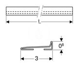 Geberit Príslušenstvo - Zberný profil na sprchový odtok v stene, 1150 mm, kefovaná nerezová