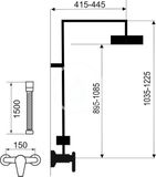 Novaservis Metalia Eco+ - Sprchový set 250 ECO+ s batériou, chróm