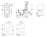 Villeroy &amp; Boch Avento - WC kombi misa, DirectFlush, alpská biela