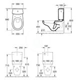 Villeroy &amp; Boch O.novo - WC nádržka kombi, zadný/bočný prívod, alpská biela