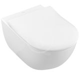 Geberit Kombifix - Modul na závesné WC s tlačidlom Sigma01, alpská biela + Villeroy Boch - WC a doska, DirectFlush, SoftClose, CeramicPlus