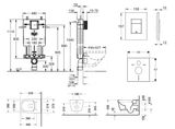 Grohe Uniset - Set predstenovej inštalácie, klozetu a sedadla ME by Starck, Rimless, SoftClose, tlačidla Skate Cosmo, chróm