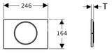 Geberit Sigma10 - Ovládacie tlačidlo priskrutkovateľné, nerezová