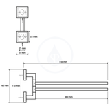 Sapho X-SQUARE - Dvojitý držiak uterákov, dĺžka 45 cm, chróm