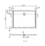 Villeroy &amp; Boch Futurion Flat - Sprchová vanička, 90x120 cm, Quaryl, alpská biela