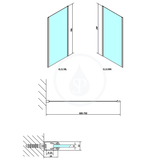 Polysan Easy Line - Bočná sprchová stena 70 cm, sklo Brick