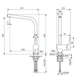 Ideal Standard Ceralook - Drezová batéria, ušľachtilá oceľ