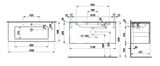 Laufen Pro S - Skrinka s dvojumývadlom, 120x55x50 cm, 2 zásuvky, svetlý dub