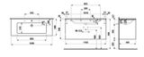 Laufen Pro S - Skrinka s umývadlom, 120x61x50 cm, 2 zásuvky, lesklá biela