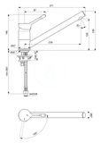 Ideal Standard Ceralook - Drezová batéria, BlueStart, chróm