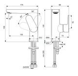 Ideal Standard Cerafine O - Umývadlová batéria, chróm