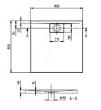 Villeroy &amp; Boch Architectura MetalRim - Sprchová vanička, 80x80 cm, VilboGrip, alpská biela