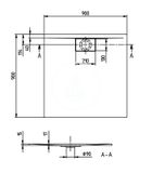 Villeroy &amp; Boch Architectura MetalRim - Sprchová vanička, 90x90 cm, antracit