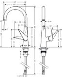 Hansgrohe Talis M51 - Drezová batéria, EcoSmart, chróm