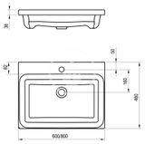 Ravak Comfort - Umývadlo 80x46 cm, s 1 otvorom na batériu, biela