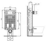 Ideal Standard ProSys - Predstenová odľahčená inštalácia ProSys 120 M na závesné WC