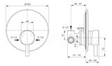 Ideal Standard CeraLine - Batéria pod omietku, s telesom, chróm