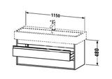 Duravit Ketho - Umývadlová skrinka 48x115x44 cm, 2 zásuvky, lesklá biela