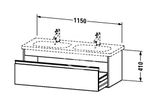 Duravit Ketho - Umývadlová skrinka 41x115x46 cm, 1 zásuvka, lesklá biela