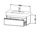 Duravit Ketho - Umývadlová skrinka 41x100x46 cm, 1 zásuvka, lesklá biela