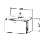 Duravit Brioso - Umývadlová skrinka Compact, 44x82x39 cm, 1 zásuvka, lesklá biela