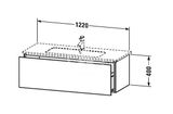 Duravit L-Cube - Umývadlová skrinka 40x122x48 cm, 1 zásuvka, lesklá biela