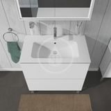 Duravit L-Cube - Umývadlová skrinka 86x82x48 cm, 2 zásuvky, lesklá biela