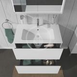 Duravit L-Cube - Umývadlová skrinka 86x82x48 cm, 2 zásuvky, lesklá biela