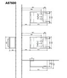 Villeroy &amp; Boch Avento - Umývadlová skrinka, 34x51x20 cm, 1 dvierka, Arizona Oak