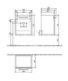 Villeroy &amp; Boch Avento - Umývadlová skrinka, 43x51x35 cm, 1 dvierka, Crystal White