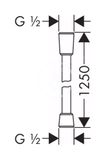 Hansgrohe Hadice - Sprchová hadica, 125 cm, zlatá
