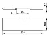 Keuco Edition 400 - Polička, dĺžka 33 cm, strieborná