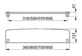 Keuco Elegance - Polička, dĺžka 95 cm, číre sklo