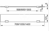 Keuco Edition 400 - Sklenená doska, dĺžka 700 mm