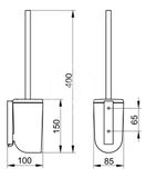 Keuco Elegance - WC kefa s držiakom, biela/chróm