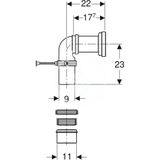Geberit Príslušenstvo - Odpadová pripojovacia súprava na WC