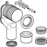 Geberit Príslušenstvo - Súprava pripojovacieho P kolena na stojace WC