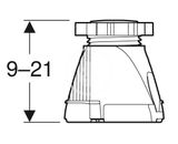 Geberit Príslušenstvo - Súprava nožičiek 9 ks, výška 9-21 cm, pre dĺžku vaničky od 1400 mm